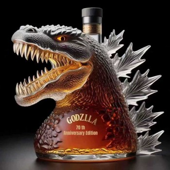 330ML Godzilla Glass Whiskey Decanter Wine Bottle
