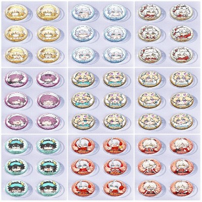 25mm Honkai Star Rail Mini Capsule Badge Brooch Beans 6pcs