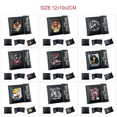 Attack on Titan anime snap wallet buckle purse