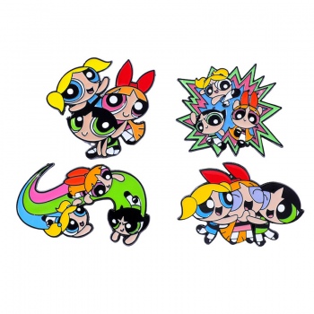 The Powerpuff Girls Alloy Enamel Badges Brooch Pins