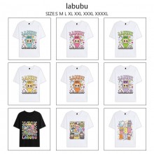 Labubu anime summer short sleeve cotton t-shirts
