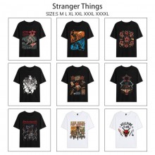 Stranger Things anime summer short sleeve cotton t...