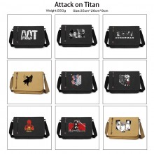 Attack on Titan anime retro canvas messenger cross...
