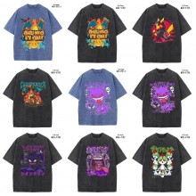 Pokemon anime short sleeve wash water worn-out cotton t-shirt