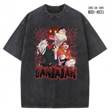 Dandadan anime short sleeve wash water worn-out cotton t-shirt
