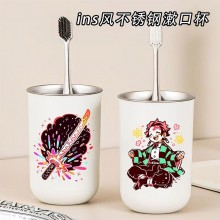 Demon Slayer 304 stainless steel mouthwash toothbrush cups