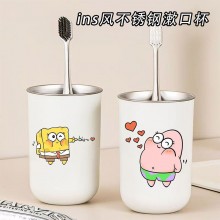 Spongebob anime 304 stainless steel mouthwash toothbrush cups