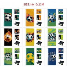 Football PU Long Wallets Purses ID Card Holder