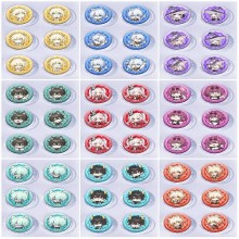 25mm Honkai Star Rail Mini Capsule Badge Brooch Beans 6pcs