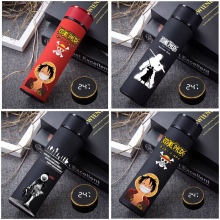 One Piece Cartoon Stainless Steel Temperature Measurement Thermos Cups
