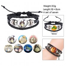 Totoro anime changeable pattern bracelets set