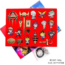 Yu Gi Oh Duel Monsters anime key chain+ring set(20pcs set)