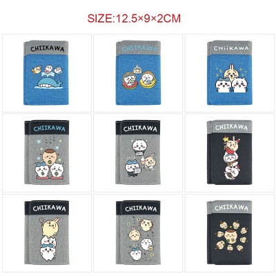 Chiikawa anime Three Fold Button Wallet Purse