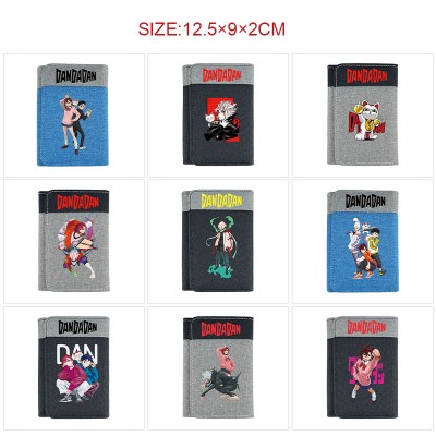 Dandadan anime Three Fold Button Wallet Purse