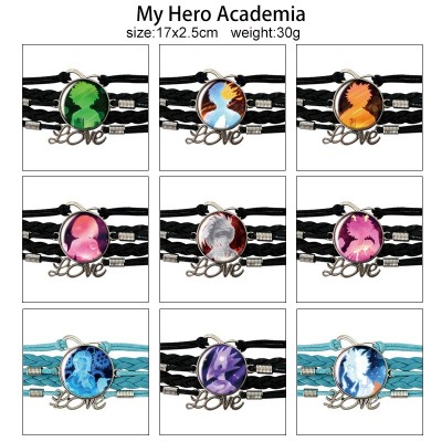 My Hero Academia braided gemstone bracelet hand chain
