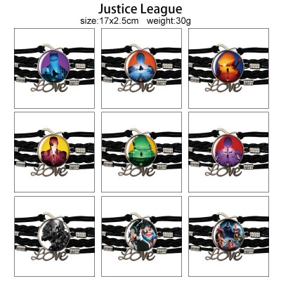 Justice League braided gemstone bracelet hand chain