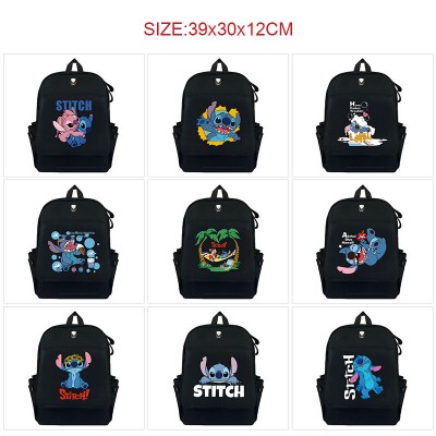 Stitch anime canvas backpack bags