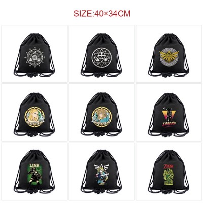 The Legend of Zelda game drawstring backpack bag