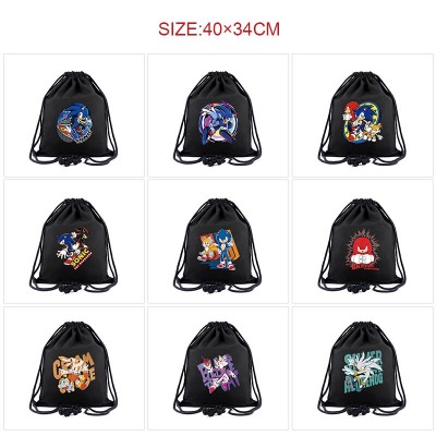 Sonic the Hedgehog anime drawstring backpack bag