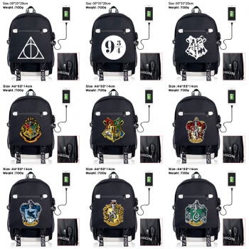 Harry Potter USB charging laptop backpack school bag