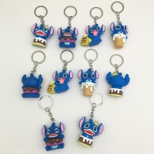 5cm Stitch anime figure doll key chains set(10pcs a set)