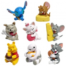 8pcs/set 5cm Tom and Jerry cat Stitch Winnie figures(OPP bag)