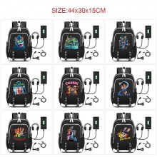 Zootopia anime USB charging laptop backpack school...