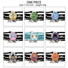 One Piece anime braided gemstone bracelet hand chain