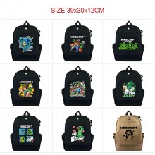 Minecraft game canvas backpack bags
