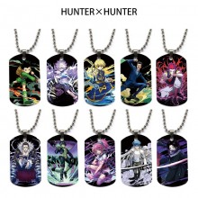 Hunter x Hunter anime dog tag military army necklace