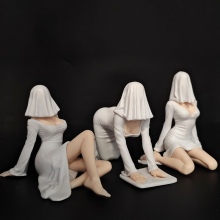 3pcs/set Halloween Ghost Bride Character Sculpture...