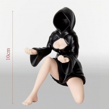 10cm Black Robe Women Mysterious Statue Queen knee...