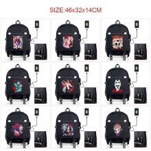 Dandadan USB charging laptop backpack school bags