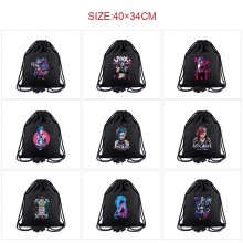 League of Legends Arcane game drawstring backpack bag
