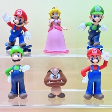 6pcs/set 8.5cm Super Mario anime figures(OPP bag)