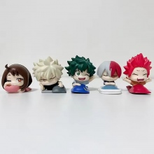 5pcs/set 6cm My Hero Academia sleeping anime figures(OPP bag)