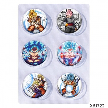 25mm Dragon Ball Mini Capsule Badge Brooch Beans 6pcs