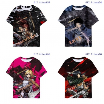 Attack on Titan anime milk silk fabric t-shirts