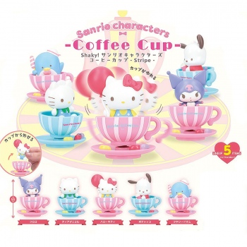 5pcs/set Sanrio Hello Kitty Daniel Star Rotate Coffee Cup Figures