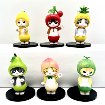 6pcs/set Mofusand Fruit Cat Animal Series Blind Box Figures(OPP bag)