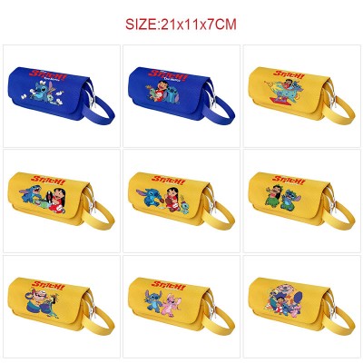 Stitch anime canvas pen case pencil bags