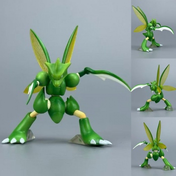 10cm Pokemon Scyther green anime figure