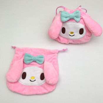 16cm My Melody plush pouch drawstring bag coin purse