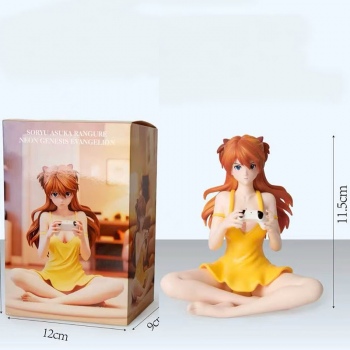11.5cm EVA Asuka Langley Soryu sitting anime figure