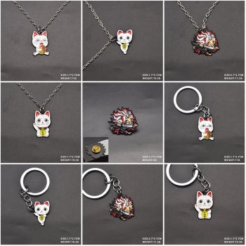 Dandadan anime alloy key chains necklace brooch pins
