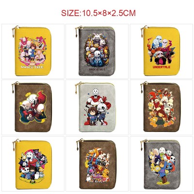 Undertale Zipper Short Wallet Card Holder Pack