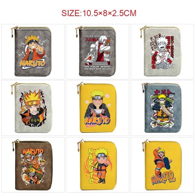 Naruto Zipper Short Wallet Card Holder Pack