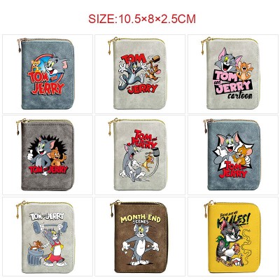 Tom and Jerry cat Zipper Short Wallet Card Holder Pack