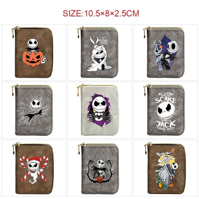 The Nightmare Before Christmas Zipper Short Wallet Card Holder Pack