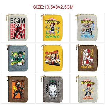 My Hero Academia Zipper Short Wallet Card Holder Pack